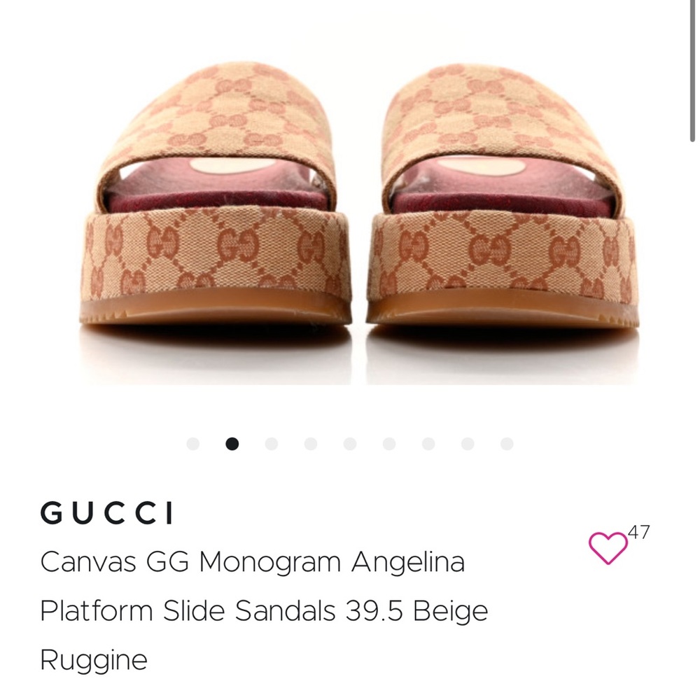 Gucci platform slide sandals